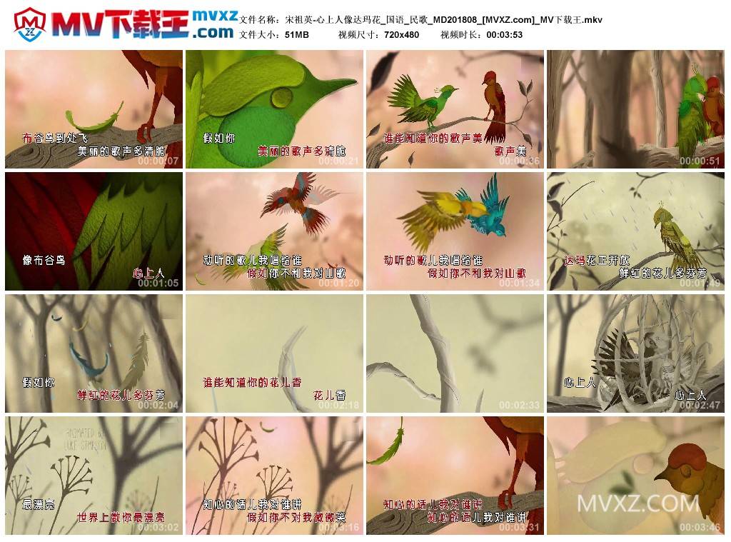 宋祖英-心上人像达玛花_国语_民歌_MD201808